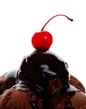Chocolate sundae Stock Photos