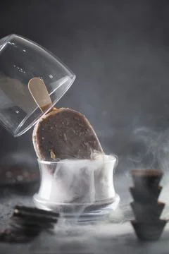 Chocolate sundae Stock Photos