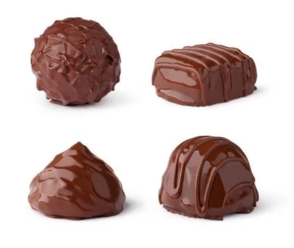 Chocolate sweets collection Stock Photos