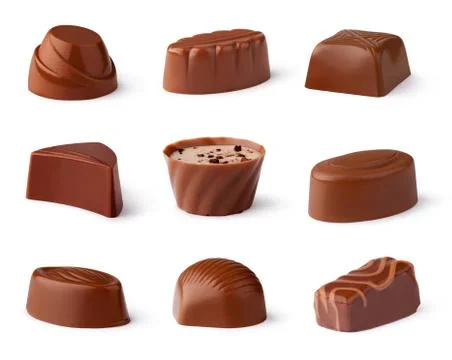Chocolate sweets collection Stock Photos