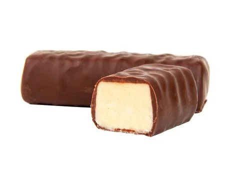 Chocolate sweets praline isolated on the white background Stock Photos