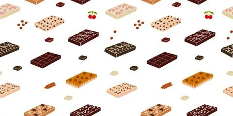 Chocolate sweets seamless pattern 库存插图