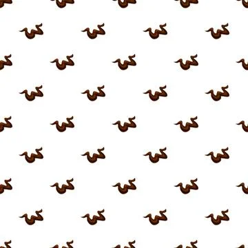 Chocolate swirl seamless pattern on white background Stock Illustration