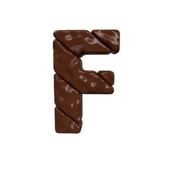 Chocolate symbol made from diagonal bars. letter f Illustrazione stock
