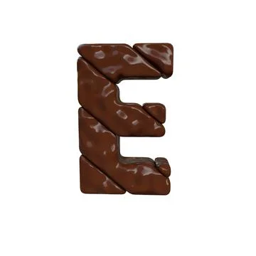 Chocolate symbol made from diagonal bars. letter e Stock Illustration