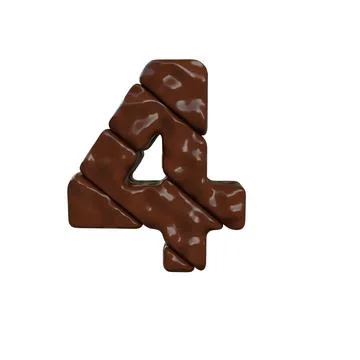 Chocolate symbol made from diagonal bars. number 4 Stock-Illustration