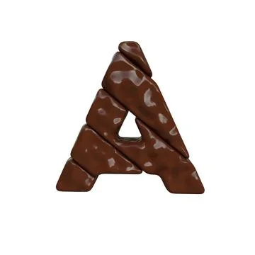 Chocolate symbol made from diagonal bars. letter a Stock Illustration