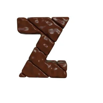 Chocolate symbol made from diagonal bars. letter z Stock Illustration