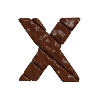 Chocolate symbol made from diagonal bars. letter x Stock-Illustration