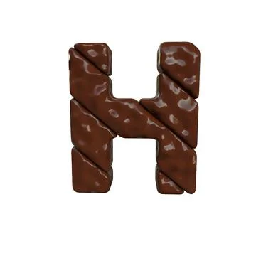 Chocolate symbol made from diagonal bars. letter h Stock Illustration