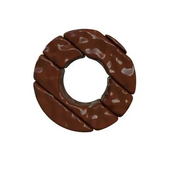 Chocolate symbol made from diagonal bars. letter o Stock Illustration