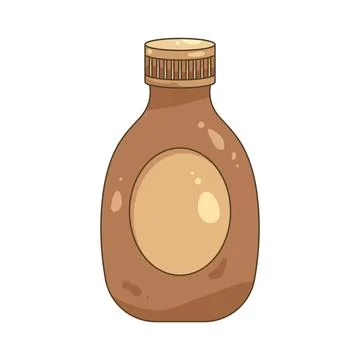 Chocolate syrup bottle Illustrazione stock