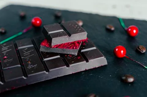 Chocolate On Table Stock Photos