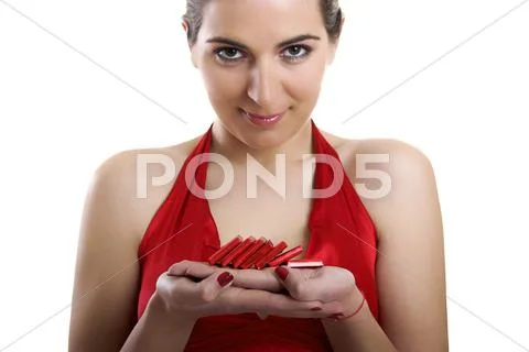 Chocolate temptation Stock Photos
