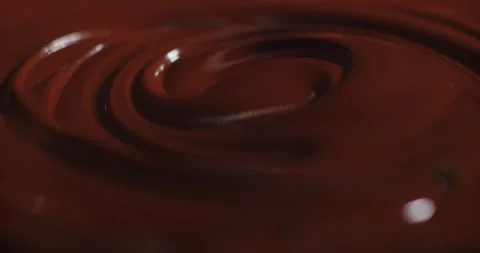 Chocolate texture. Liquid chocolate close-up.Textured dark chocolate. Stock Footage 243220823