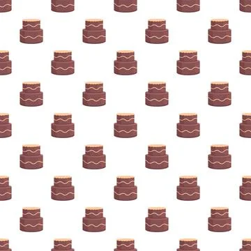 Chocolate tiered cake repeating pattern for celebrations Illustrazione stock
