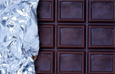 Chocolate tiles.background.plan view Stock Photos