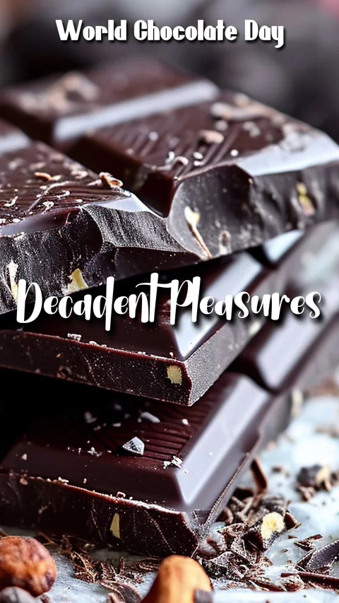 Chocolate Title Quote In Cursive Typography Animation Decadent Pleasures Stock Footage 295494626