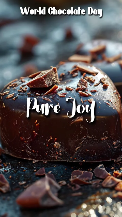 Chocolate Title Quote In Cursive Typography Animation  Pure Joy Stock Footage 295495594