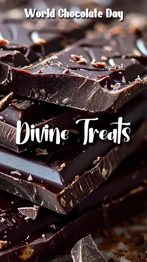 Chocolate Title Quote In Cursive Typography Animation Divine Treats Stock Footage 295496093
