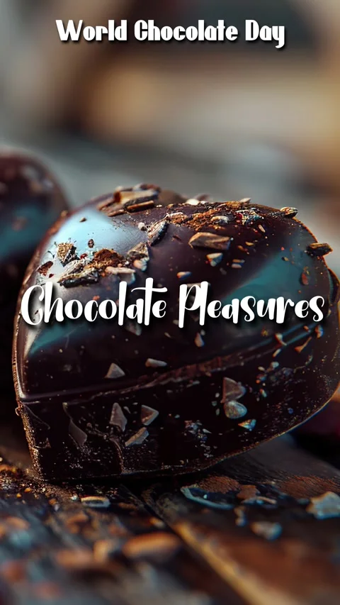 Chocolate Title Quote In Cursive Typography Animation Chocolate Pleasures Stock Footage 295496169