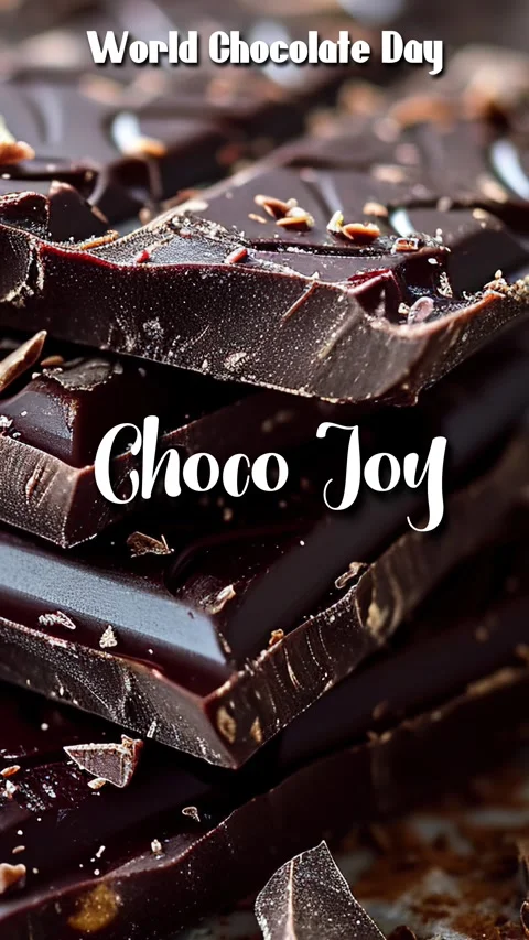 Chocolate Title Quote In Cursive Typography Animation Choco Joy Stock Footage 295496288