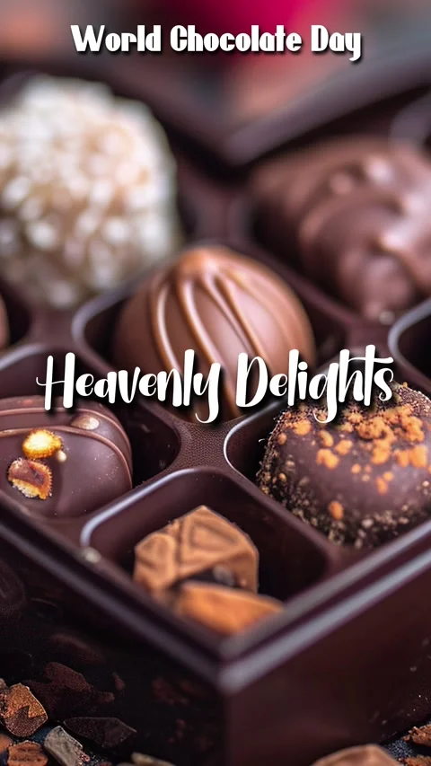 Chocolate Title Quote In Cursive Typography Animation Heavenly Delights Vídeos de archivo 295496531