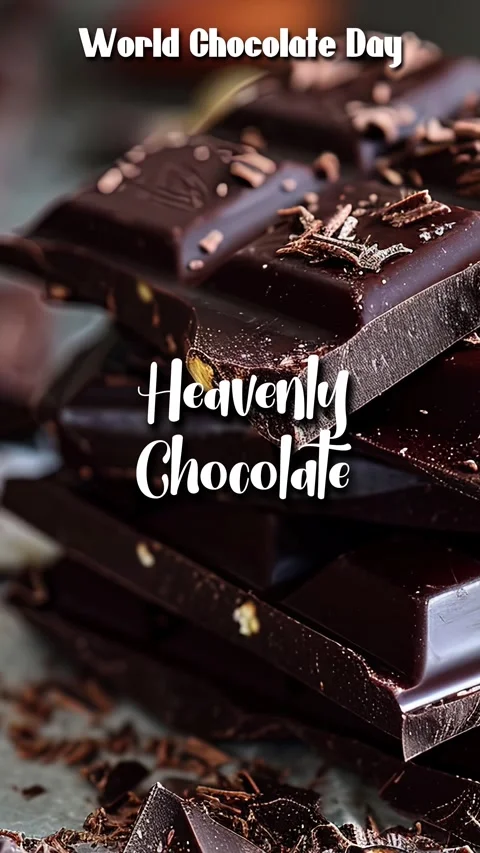 Chocolate Title Quote In Cursive Typography Animation Heavenly Chocolate Vídeos de archivo 295497078