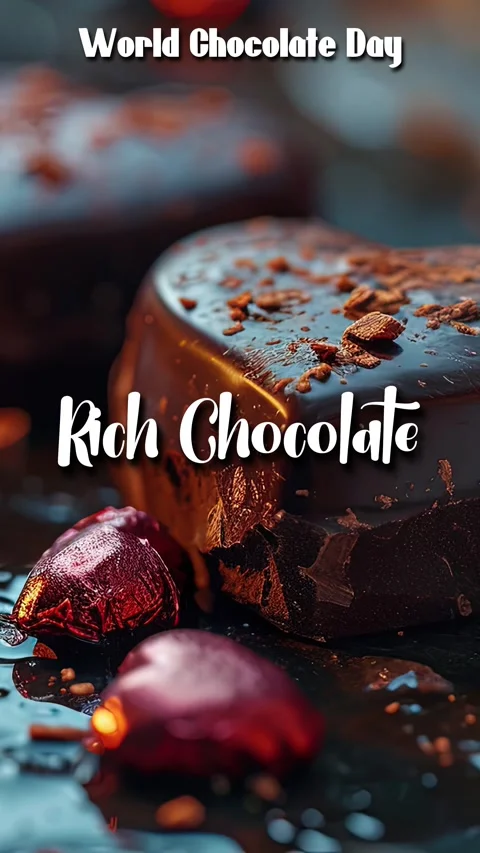 Chocolate Title Quote In Cursive Typography Animation Rich Chocolate 库存影片 295497298
