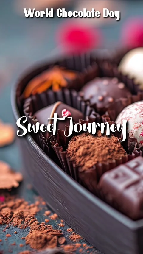 Chocolate Title Quote In Cursive Typography Animation  Sweet Journey Stockbeeldmateriaal 295497375