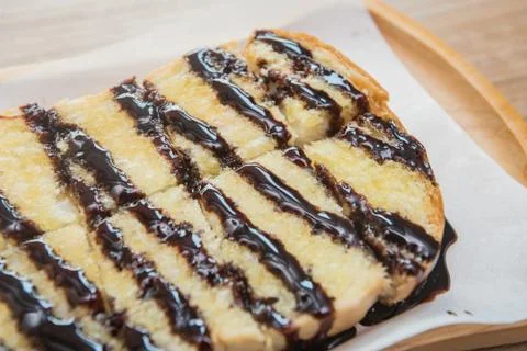 Chocolate toast ,chocolate bread Stock Photos