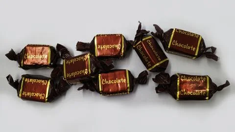 Chocolate toffees Stock Photos