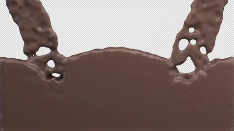 Chocolate transition – 3d render, 60fps, with alpha channel. Stock Footage 270721451