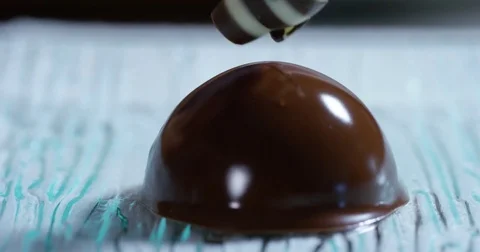 Chocolate Truffle Cake Design 4K Pro Res Stock Footage 79263406