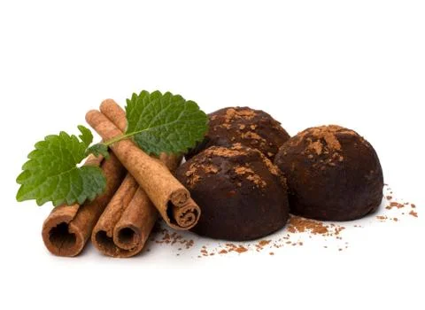 Chocolate truffle candy Stock Photos
