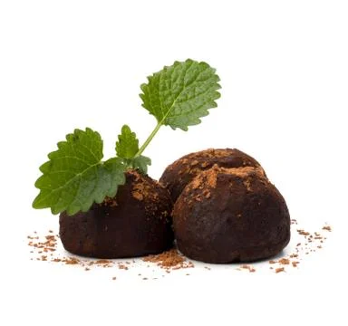 Chocolate truffle candy Stock Photos