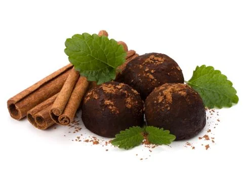 Chocolate truffle candy Stock Photos