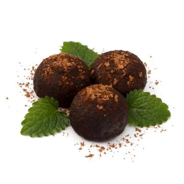 Chocolate truffle candy Stock Photos
