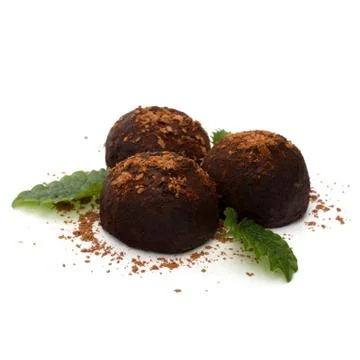 Chocolate truffle candy Stock Photos