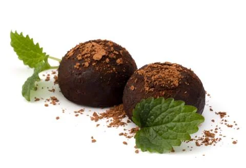 Chocolate truffle candy Stock Photos