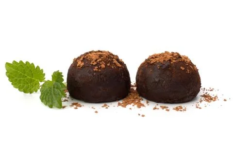 Chocolate truffle candy Stock Photos