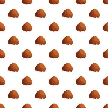 Chocolate truffle dessert pattern with cocoa powder Stock Illustration