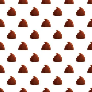 Chocolate truffle dessert seamless pattern sweet candy Stockillustratie