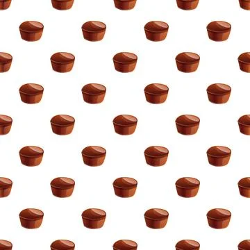 Chocolate truffle dessert seamless pattern background 스톡 일러스트