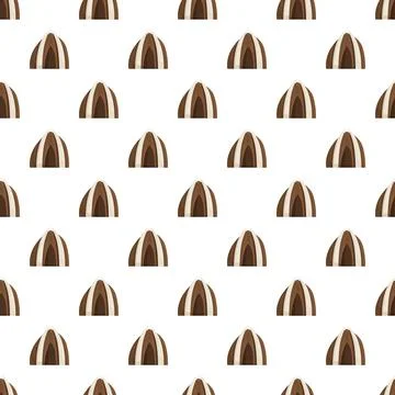 Chocolate truffle dessert seamless pattern background イラスト素材
