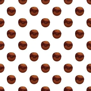 Chocolate truffle dessert seamless pattern illustration Stock Illustration