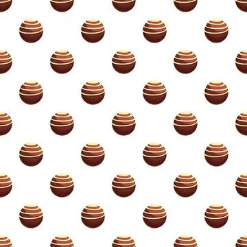 Chocolate truffle dessert seamless pattern background vector 스톡 일러스트