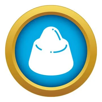 Chocolate truffle icon blue vector isolated Stock Illustration