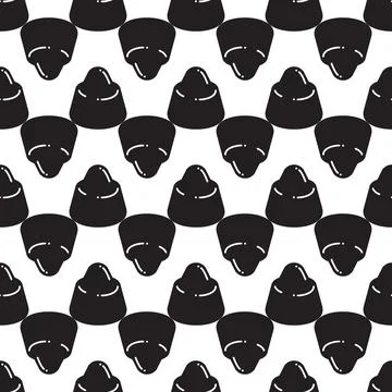 Chocolate truffle pattern seamless vector Stock Illustration