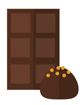 Chocolate truffle vector illustration Stock Illustration